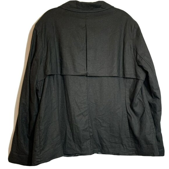 plus size womens blazer 22w black linen blend - Picture 3 of 5